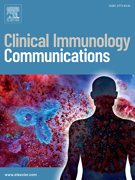 Go to journal home page - Clinical Immunology Communications